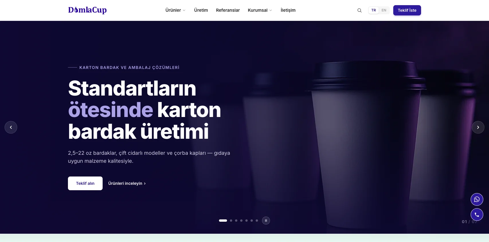 Damla Cup — canlı web sitesi