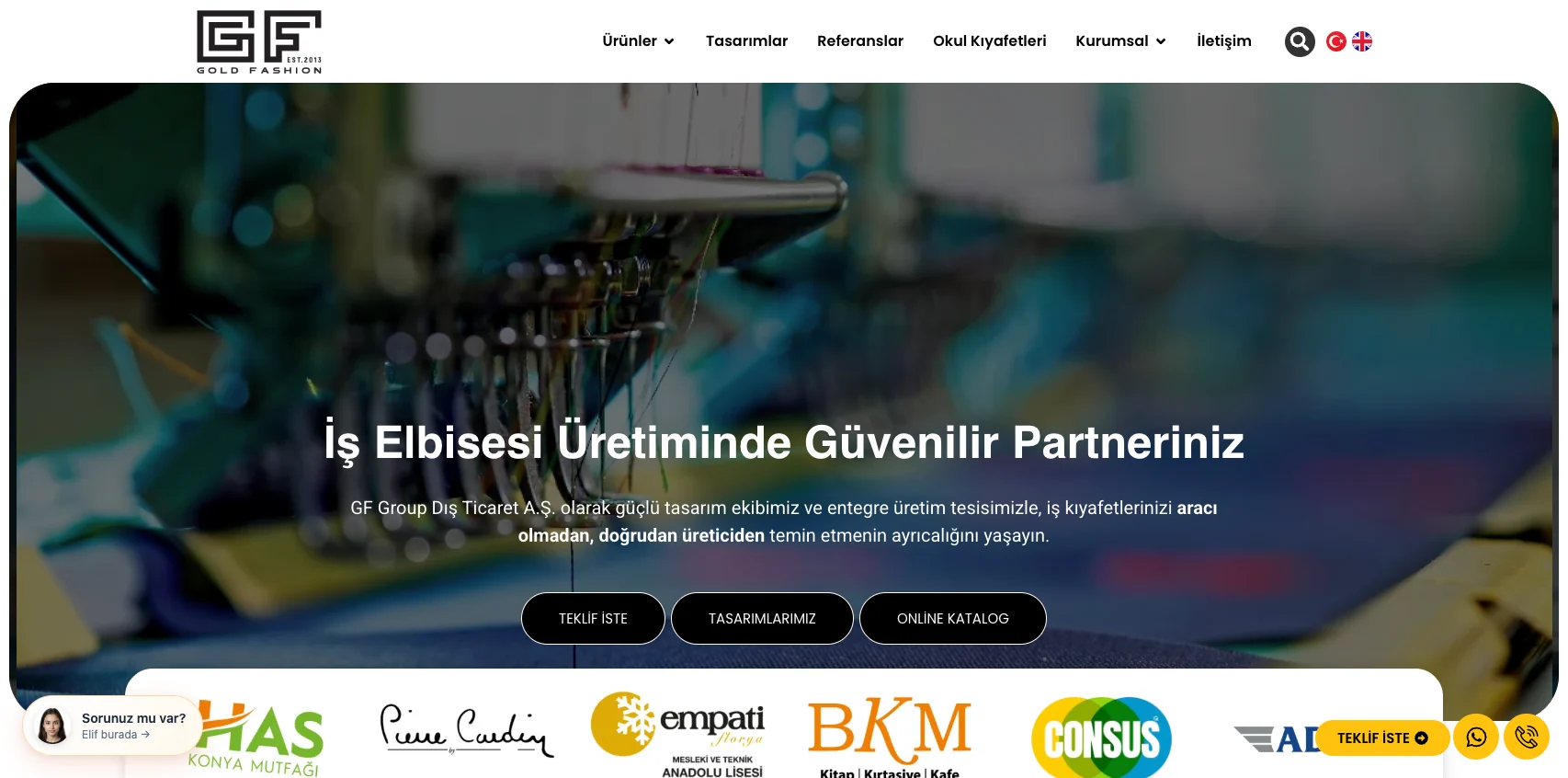 Gold Fashion (GF Group) — canlı web sitesi