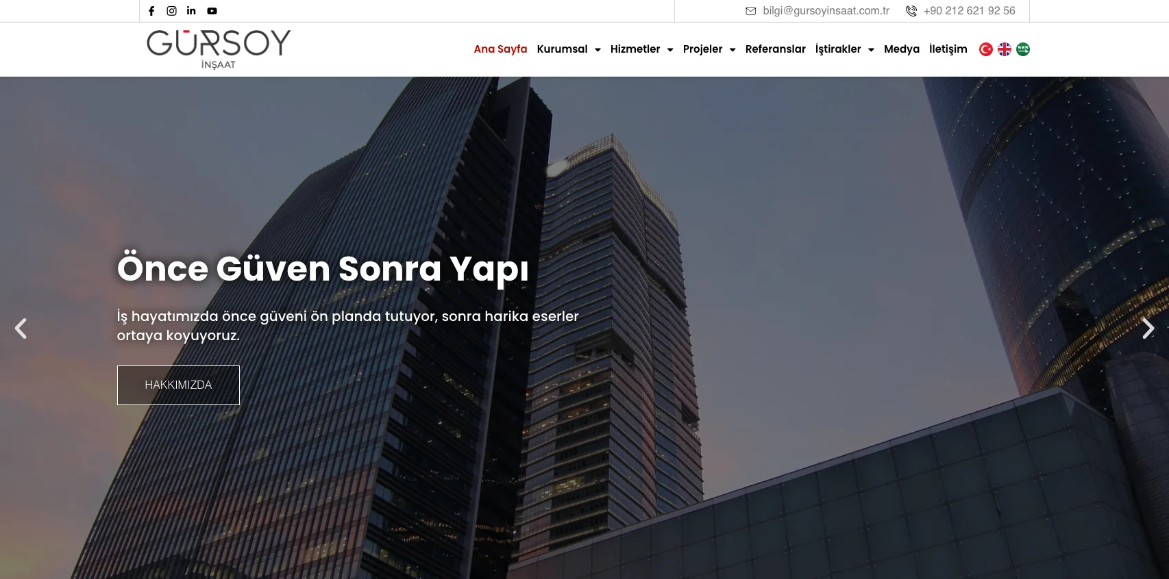 Gürsoy Grup — canlı web sitesi