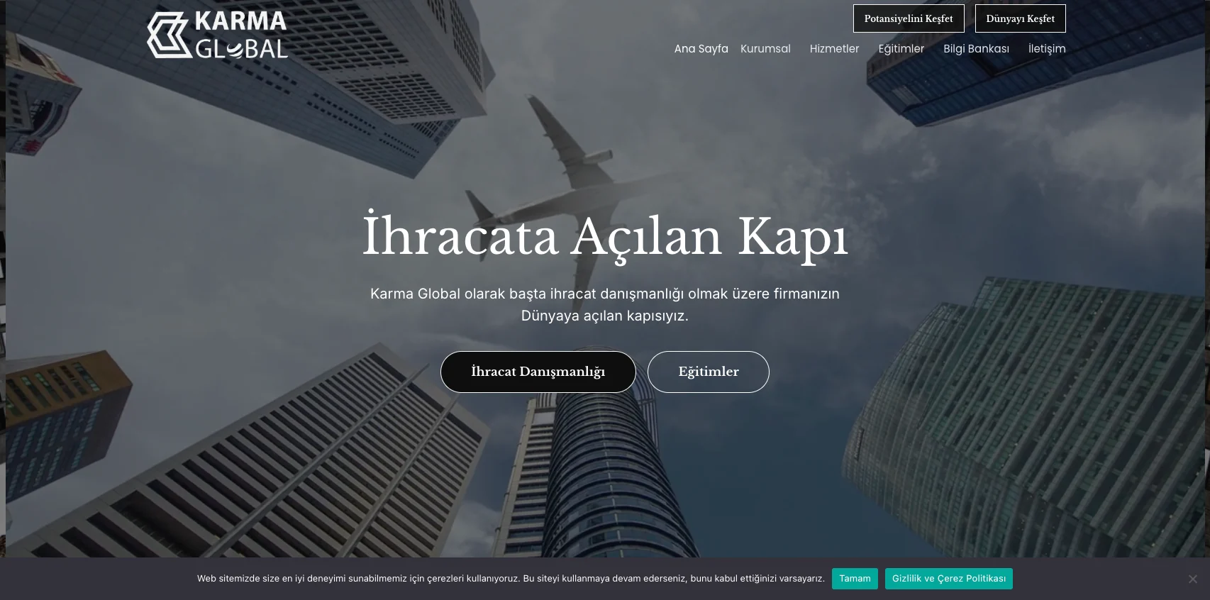 Karma Global web sitesi — ekran görüntüsü