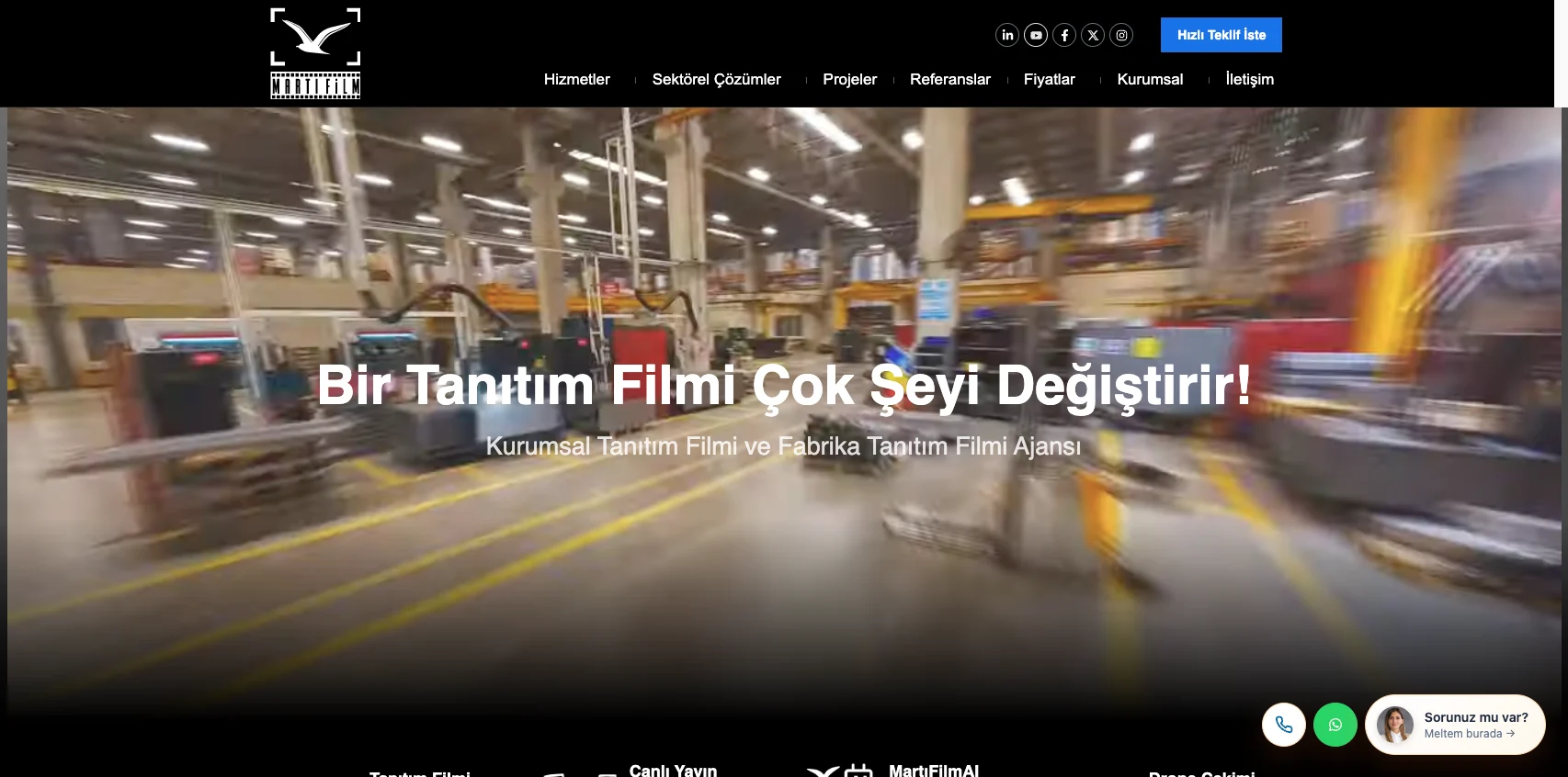 Martı Film — canlı web sitesi