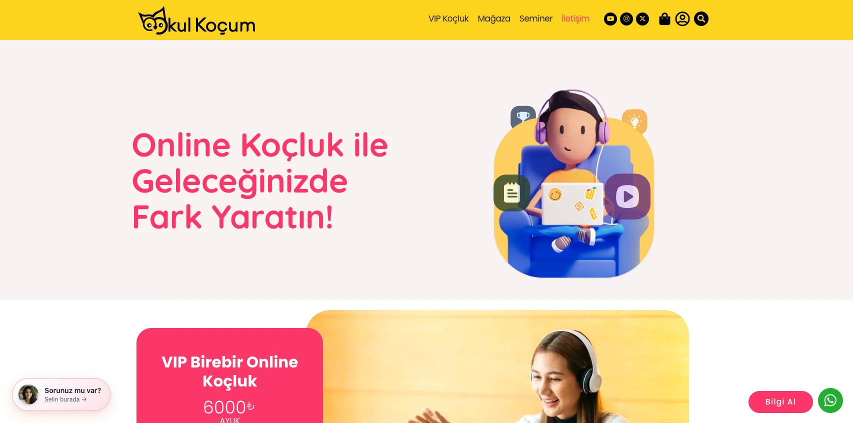 Okul Koçum — canlı web sitesi
